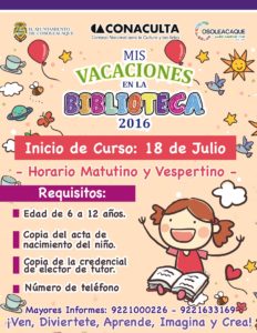VACACIONES EN LA BIBLIOTECA